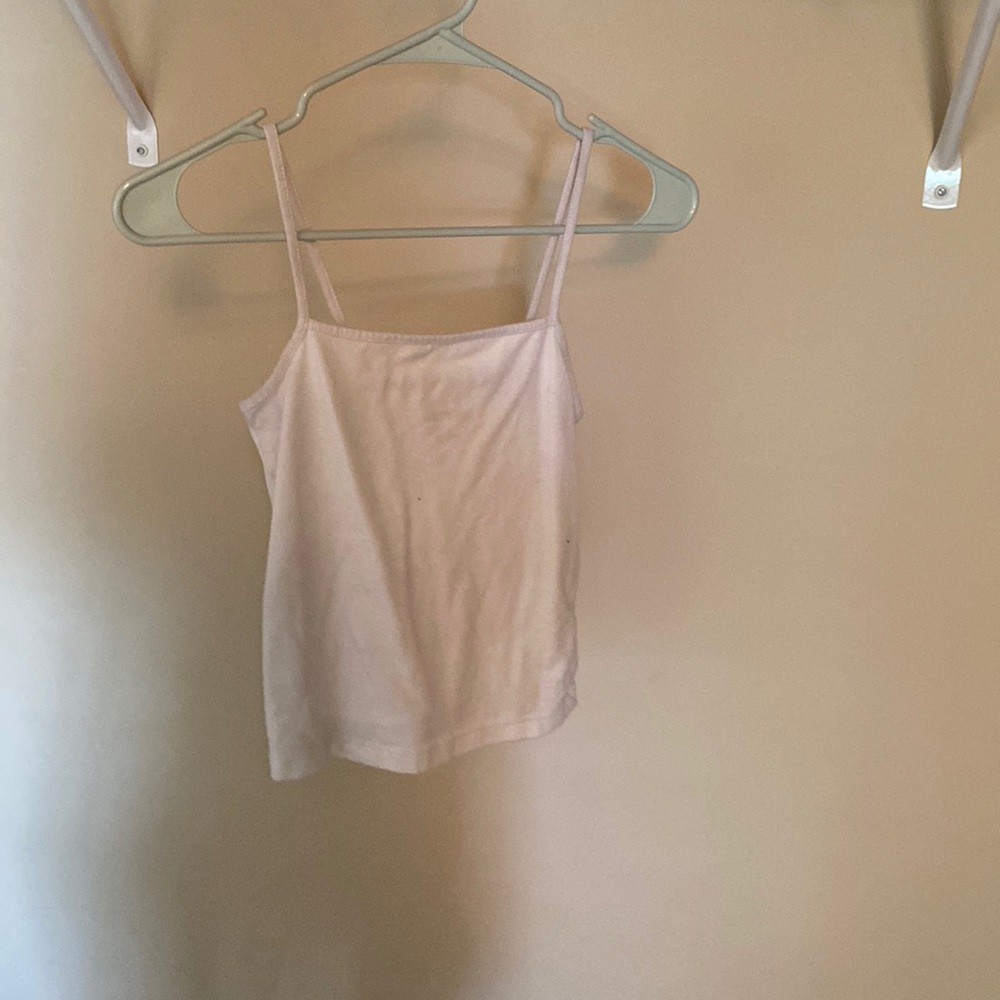 basic white spaghetti strap crop top